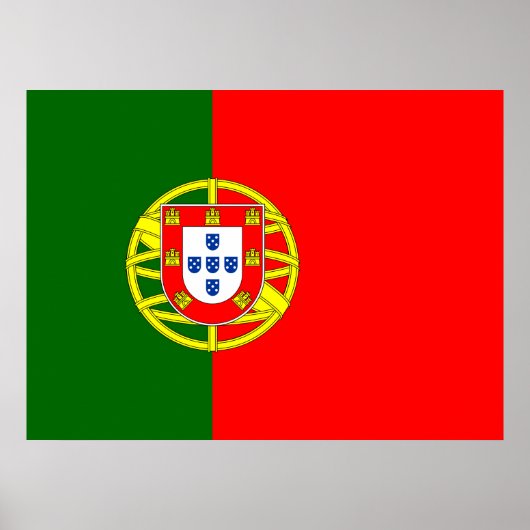 Portugiesische Flagge (Portugal) Poster (Vorne)