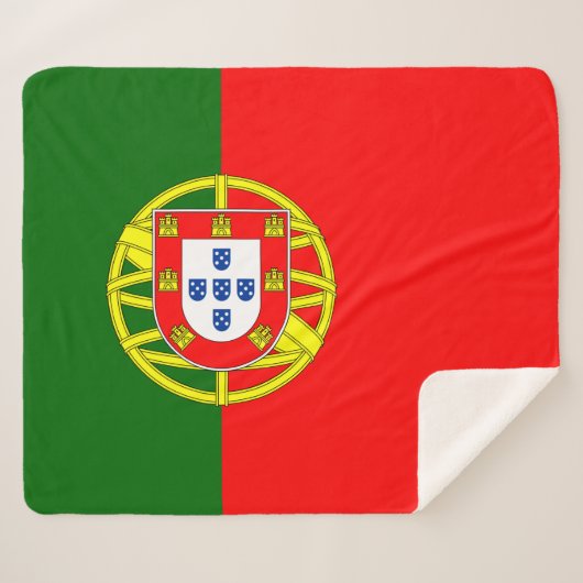 Portugiesische Flagge (Portugal) Sherpadecke (Vorderseite (Horizontal))