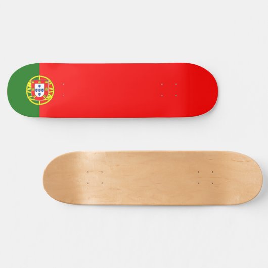 Portugiesische Flagge (Portugal) Skateboard (Horizontal)