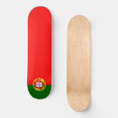 Portugiesische Flagge (Portugal) Skateboard (Vorderseite)
