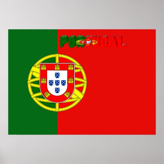 Portugiesische Flagge Poster (Vorne)