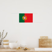 portugiesische Flagge Poster (Küche)