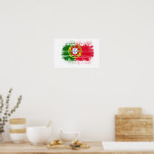 Portugiesische Flagge Poster (Küche)