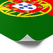 portugiesische Flagge Poster (Ecke)