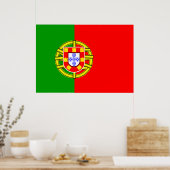 portugiesische Flagge Poster (Küche)