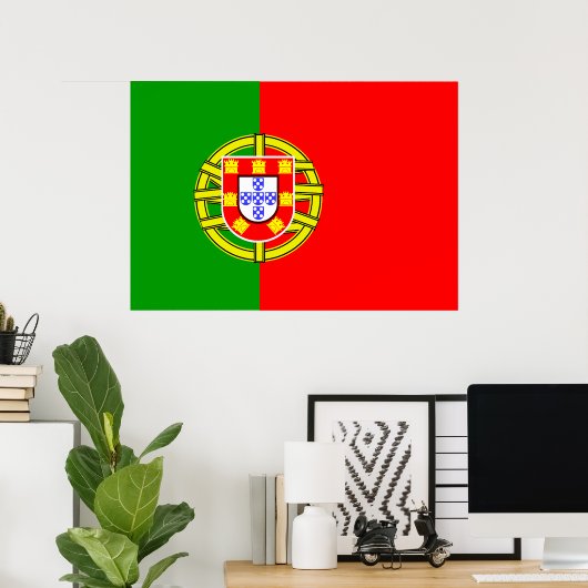 portugiesische Flagge Poster (Heimbüro)