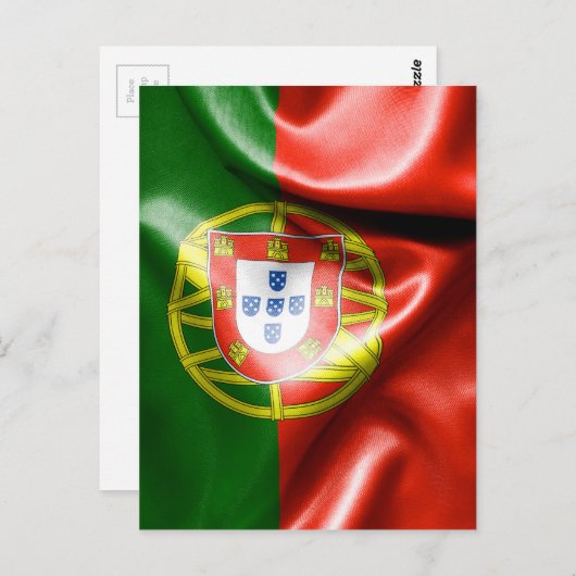 portugiesische Flagge Postkarte (Vorne/Hinten)