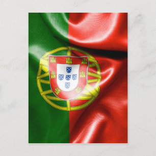 portugiesische Flagge Postkarte