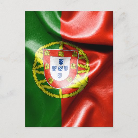 portugiesische Flagge Postkarte (Vorderseite)