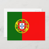 portugiesische Flagge Postkarte (Vorne/Hinten)