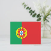 portugiesische Flagge Postkarte (Stehend Vorderseite)
