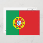 portugiesische Flagge Postkarte (Vorne/Hinten)