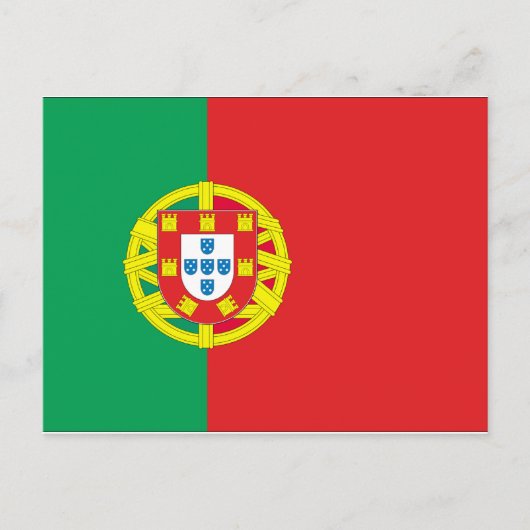 portugiesische Flagge Postkarte (Vorderseite)