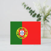 Portugiesische Flagge Postkarte (Stehend Vorderseite)