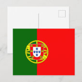 Portugiesische Flagge Postkarte (Vorne/Hinten)