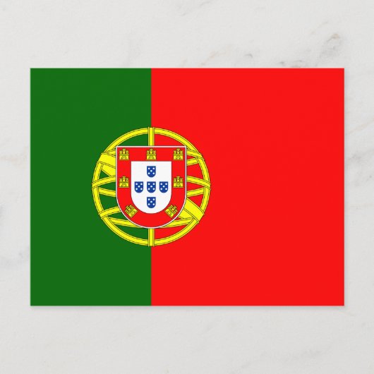 Portugiesische Flagge Postkarte (Vorderseite)