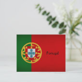 portugiesische Flagge Postkarte (Stehend Vorderseite)