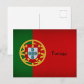 portugiesische Flagge Postkarte (Vorne/Hinten)