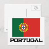 portugiesische Flagge Postkarte (Vorne/Hinten)