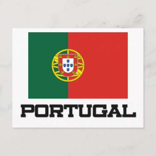 portugiesische Flagge Postkarte (Vorderseite)