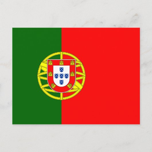 Portugiesische Flagge Postkarte (Vorderseite)