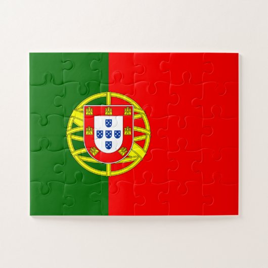 portugiesische Flagge Puzzle (Horizontal)