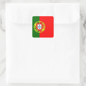 Portugiesische Flagge Quadratischer Aufkleber (Tasche)
