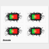 portugiesische Flagge Rechteckiger Aufkleber (Blatt)