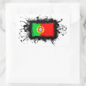 portugiesische Flagge Rechteckiger Aufkleber (Tasche)