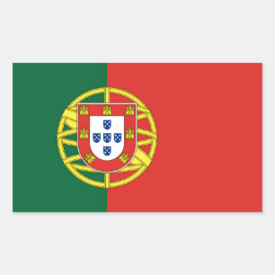 Portugiesische Flagge Rechteckiger Aufkleber