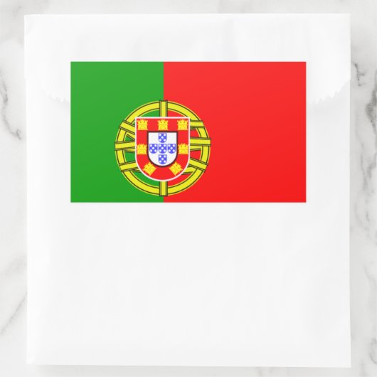 Portugiesische Flagge Rechteckiger Aufkleber (Tasche)
