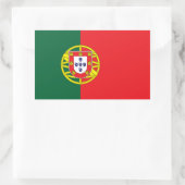 portugiesische Flagge Rechteckiger Aufkleber (Tasche)