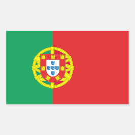 Portugiesische Flagge Rechteckiger Aufkleber