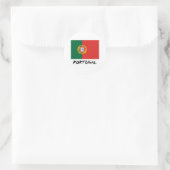 portugiesische Flagge Runder Aufkleber (Tasche)