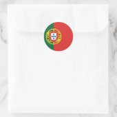 Portugiesische Flagge Runder Aufkleber (Tasche)