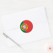Portugiesische Flagge Runder Aufkleber (Umschlag)