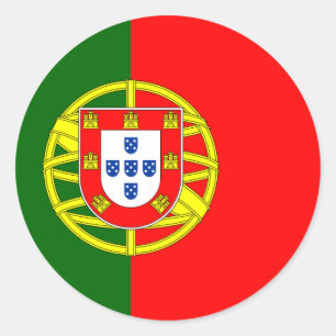 Portugiesische Flagge Runder Aufkleber
