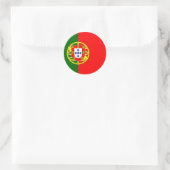 portugiesische Flagge Runder Aufkleber (Tasche)