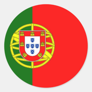 portugiesische Flagge Runder Aufkleber