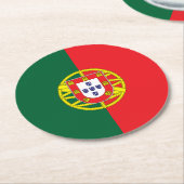portugiesische Flagge Runder Pappuntersetzer (Angewinkelt)