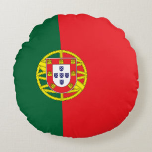 portugiesische Flagge Rundes Kissen