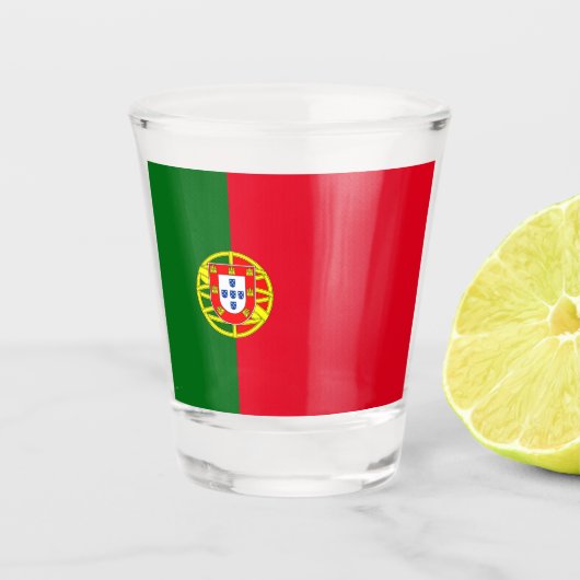 Portugiesische Flagge Schnapsglas (Vorderseite)