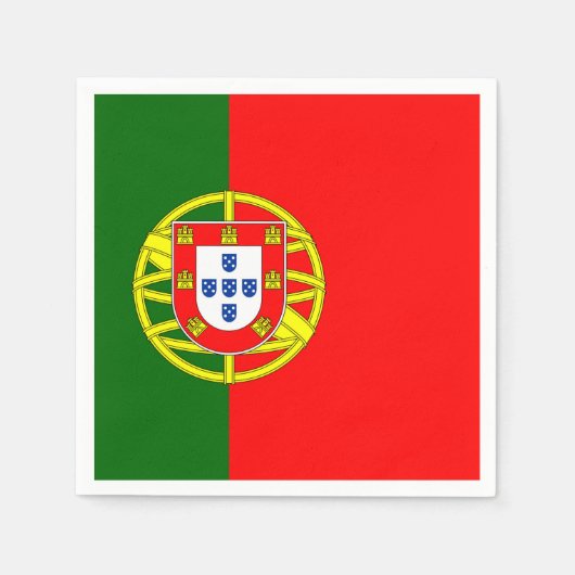 portugiesische Flagge Serviette (Vorderseite)
