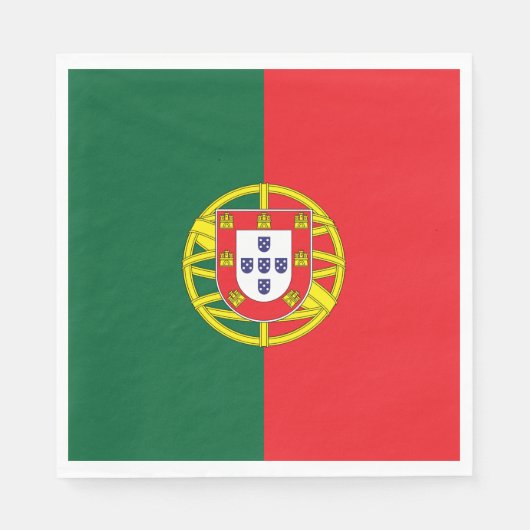 portugiesische Flagge Serviette (Vorderseite)