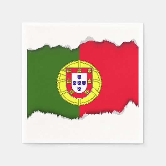 portugiesische Flagge Serviette (Vorderseite)