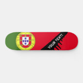 portugiesische Flagge Skateboard (Horizontal)
