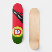 portugiesische Flagge Skateboard (Vorderseite)