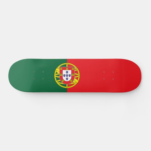 portugiesische Flagge Skateboard (Horizontal)