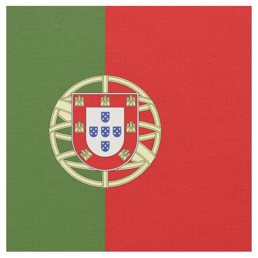Portugiesische Flagge Stoff (Nahaufnahme)