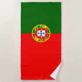 portugiesische Flagge Strandtuch (Vorderseite)